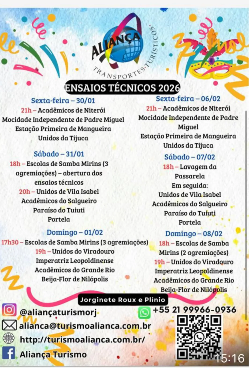 ENSAIOS TÉCNICOS SAMBODROMO 2026