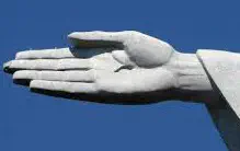 mão esquerda do Cristo Redentor